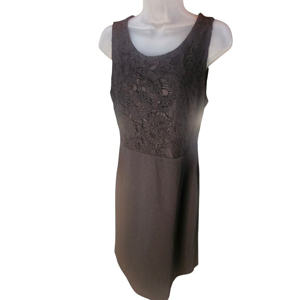 Nicole Miller New York Black Lace Bodice Pearl Button Back Cocktail Dress NWT